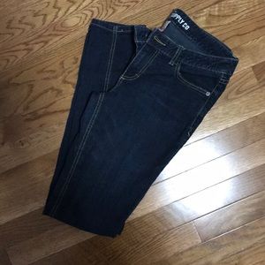 Dark wash skinny jeans!